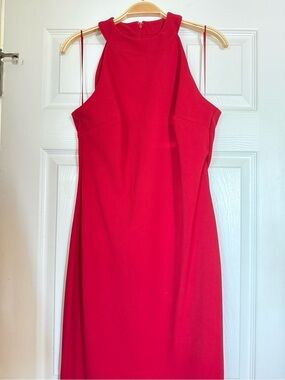Sam Edelman Red Sleeveless Halter Midi Dress